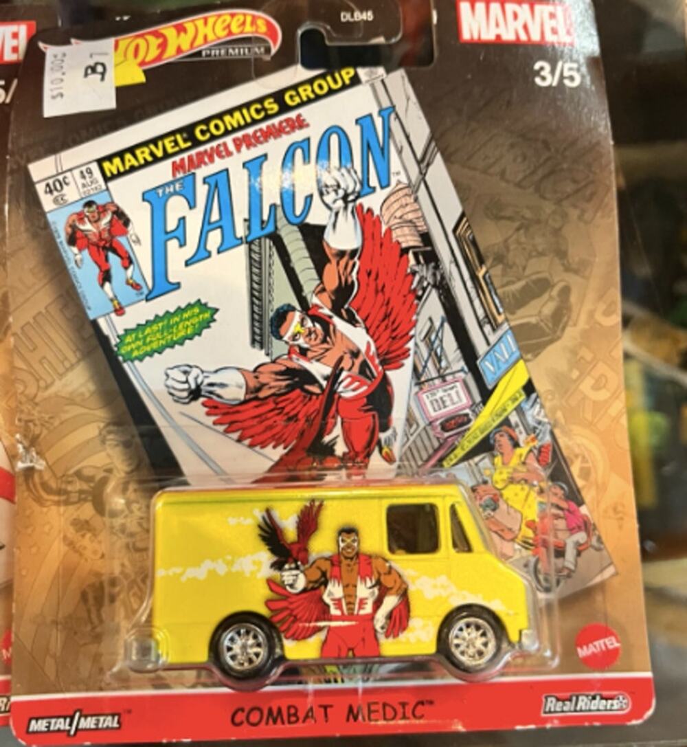 2021 Hot Wheels Premium Marvel Falcon Combat Medic 3/5 Real Riders GRL27